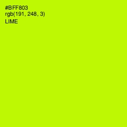#BFF803 - Lime Color Image