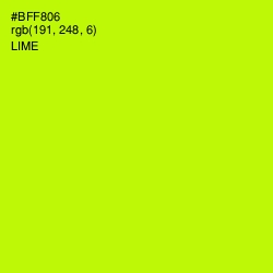 #BFF806 - Lime Color Image