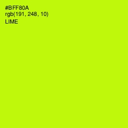 #BFF80A - Lime Color Image