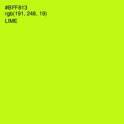 #BFF813 - Lime Color Image