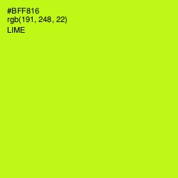 #BFF816 - Lime Color Image