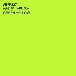 #BFF837 - Green Yellow Color Image