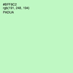 #BFF8C2 - Padua Color Image