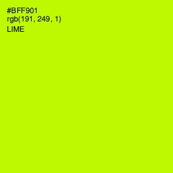 #BFF901 - Lime Color Image