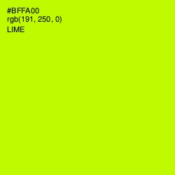 #BFFA00 - Lime Color Image