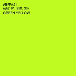 #BFFA21 - Green Yellow Color Image