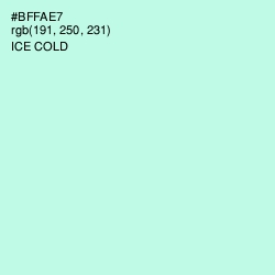 #BFFAE7 - Ice Cold Color Image