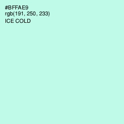 #BFFAE9 - Ice Cold Color Image