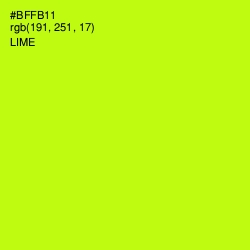 #BFFB11 - Lime Color Image