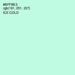 #BFFBE3 - Ice Cold Color Image