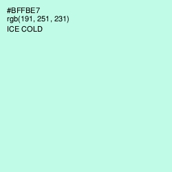 #BFFBE7 - Ice Cold Color Image