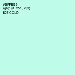 #BFFBE9 - Ice Cold Color Image
