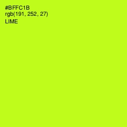 #BFFC1B - Lime Color Image