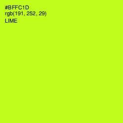 #BFFC1D - Lime Color Image