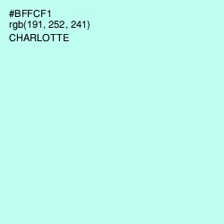 #BFFCF1 - Charlotte Color Image