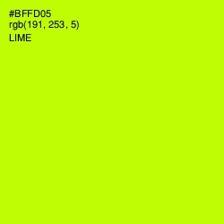 #BFFD05 - Lime Color Image