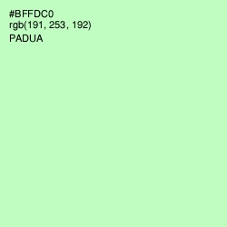 #BFFDC0 - Padua Color Image