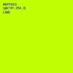 #BFFE03 - Lime Color Image