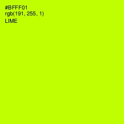 #BFFF01 - Lime Color Image