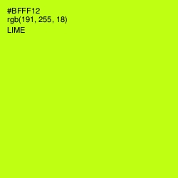 #BFFF12 - Lime Color Image