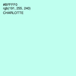 #BFFFF0 - Charlotte Color Image