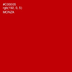 #C00005 - Monza Color Image