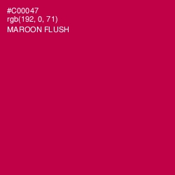 #C00047 - Maroon Flush Color Image