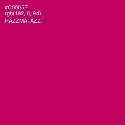 #C0005E - Razzmatazz Color Image