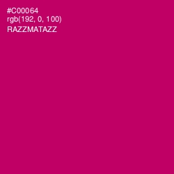 #C00064 - Razzmatazz Color Image