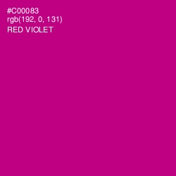 #C00083 - Red Violet Color Image