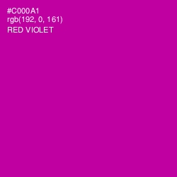 #C000A1 - Red Violet Color Image