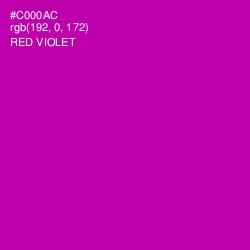 #C000AC - Red Violet Color Image