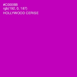 #C000BB - Hollywood Cerise Color Image