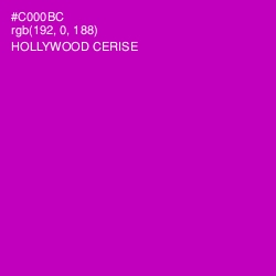 #C000BC - Hollywood Cerise Color Image