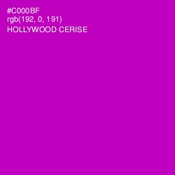 #C000BF - Hollywood Cerise Color Image