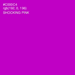 #C000C4 - Shocking Pink Color Image