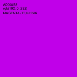 #C000E8 - Magenta / Fuchsia Color Image