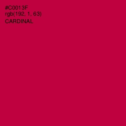 #C0013F - Cardinal Color Image