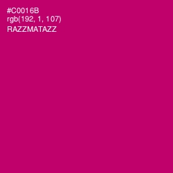 #C0016B - Razzmatazz Color Image