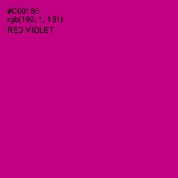 #C00183 - Red Violet Color Image