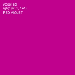 #C0018D - Red Violet Color Image