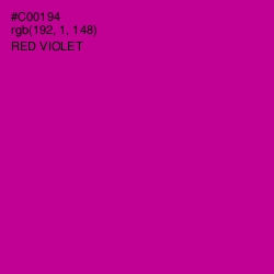 #C00194 - Red Violet Color Image