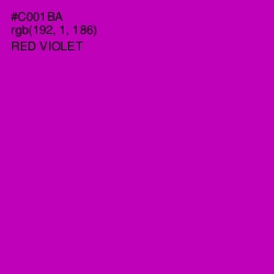 #C001BA - Red Violet Color Image