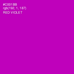 #C001BB - Red Violet Color Image