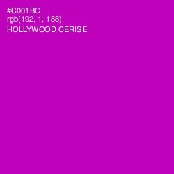 #C001BC - Hollywood Cerise Color Image