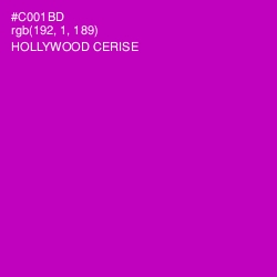 #C001BD - Hollywood Cerise Color Image