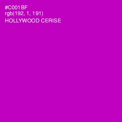 #C001BF - Hollywood Cerise Color Image