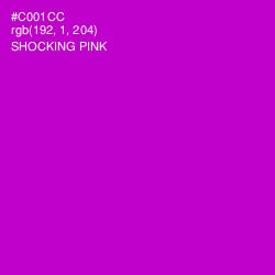 #C001CC - Shocking Pink Color Image