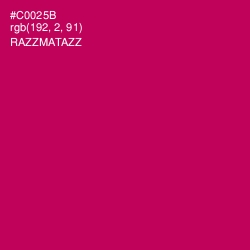 #C0025B - Razzmatazz Color Image