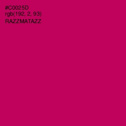 #C0025D - Razzmatazz Color Image